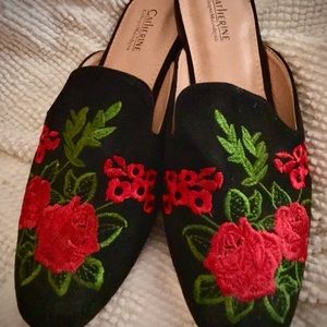 Catherine Malandrino Loyster Embroidered Mule